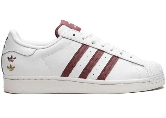 adidas Superstar White Quiet Crimson sneakers - authentic adidas shoes