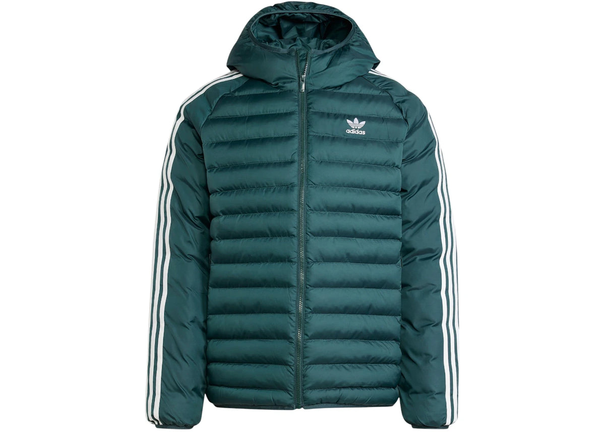 adidas Synthetic Hooded Jacket Mineral Green - vue secondaire A