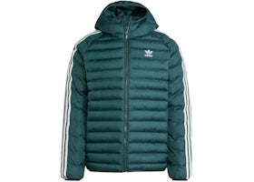adidas Synthetic Hooded Jacket Mineral Green