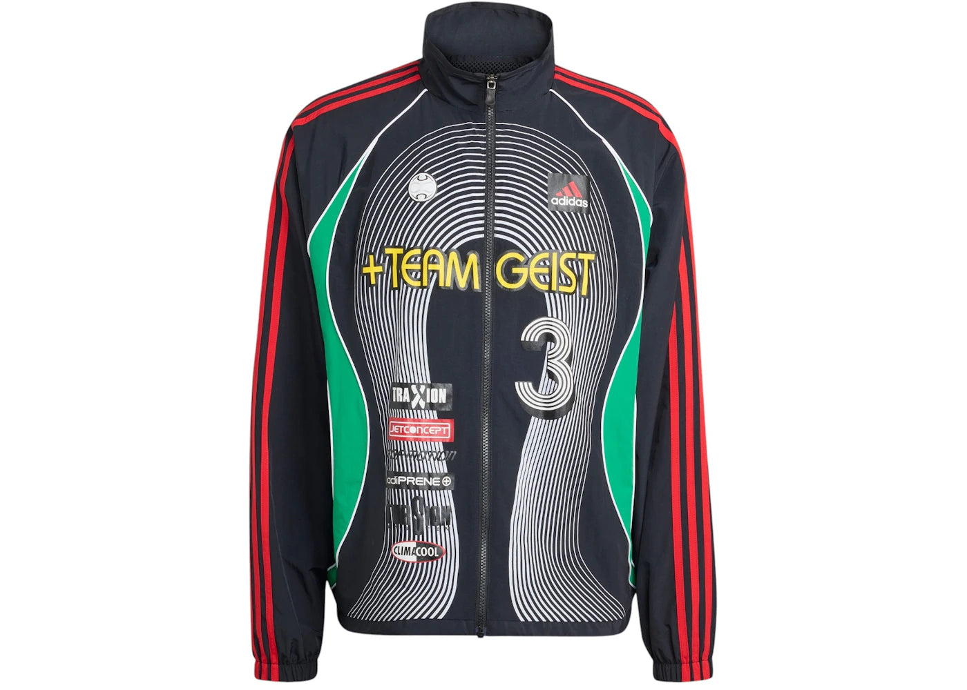 adidas Teamgeist Moto Tracktop Black Green Better Scarlet - vue secondaire A