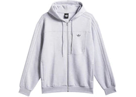 adidas Technical Fleece Jacket Light Grey Heather Black - vue 360