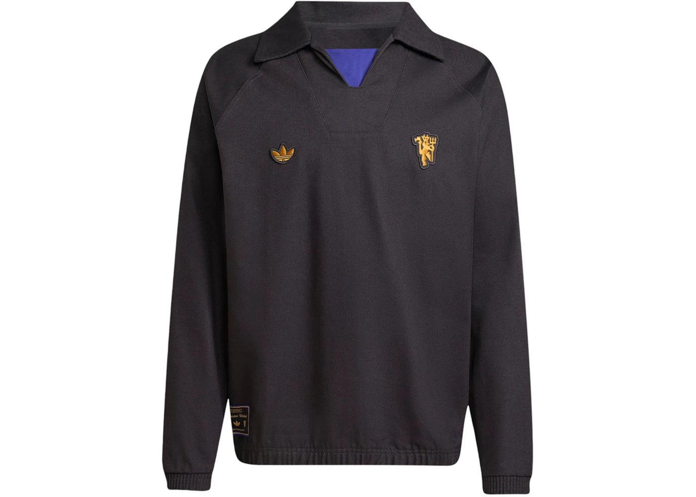 adidas Terrace Icons Drill Sweatshirt Manchester United Utility Black - vue secondaire A