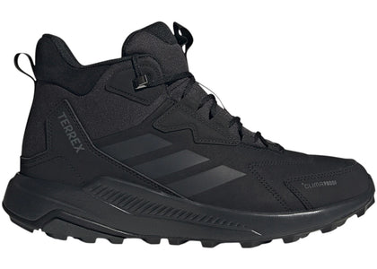 adidas Terrex Anylander Leather Mid Climaproof Black Carbon Grey Four - authentic adidas sneakers