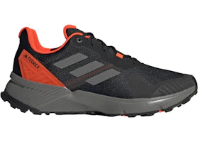 adidas Terrex Soulstride Trail Core Black Grey Solar Red - authentic adidas sneakers