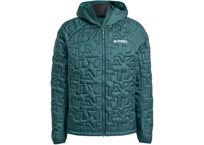 adidas Terrex Xperior Primaloft Loose Fill Insulated Hooded Jacket Aurora Ivy - authentic adidas apparel