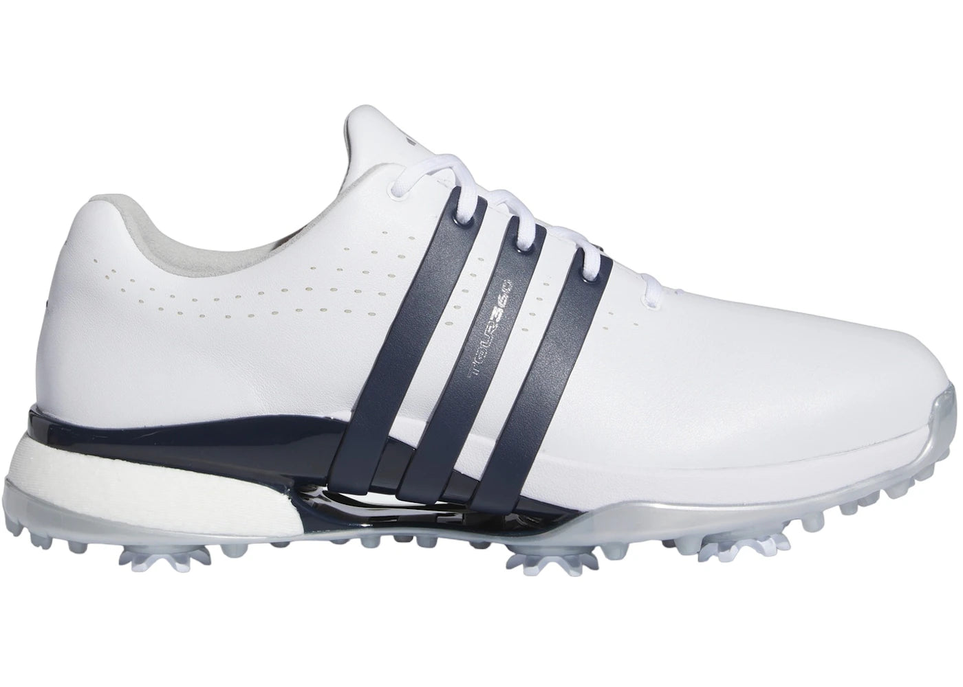 adidas Tour360 24 Golf Cloud White Collegiate Navy Silver Metallic - vue 360