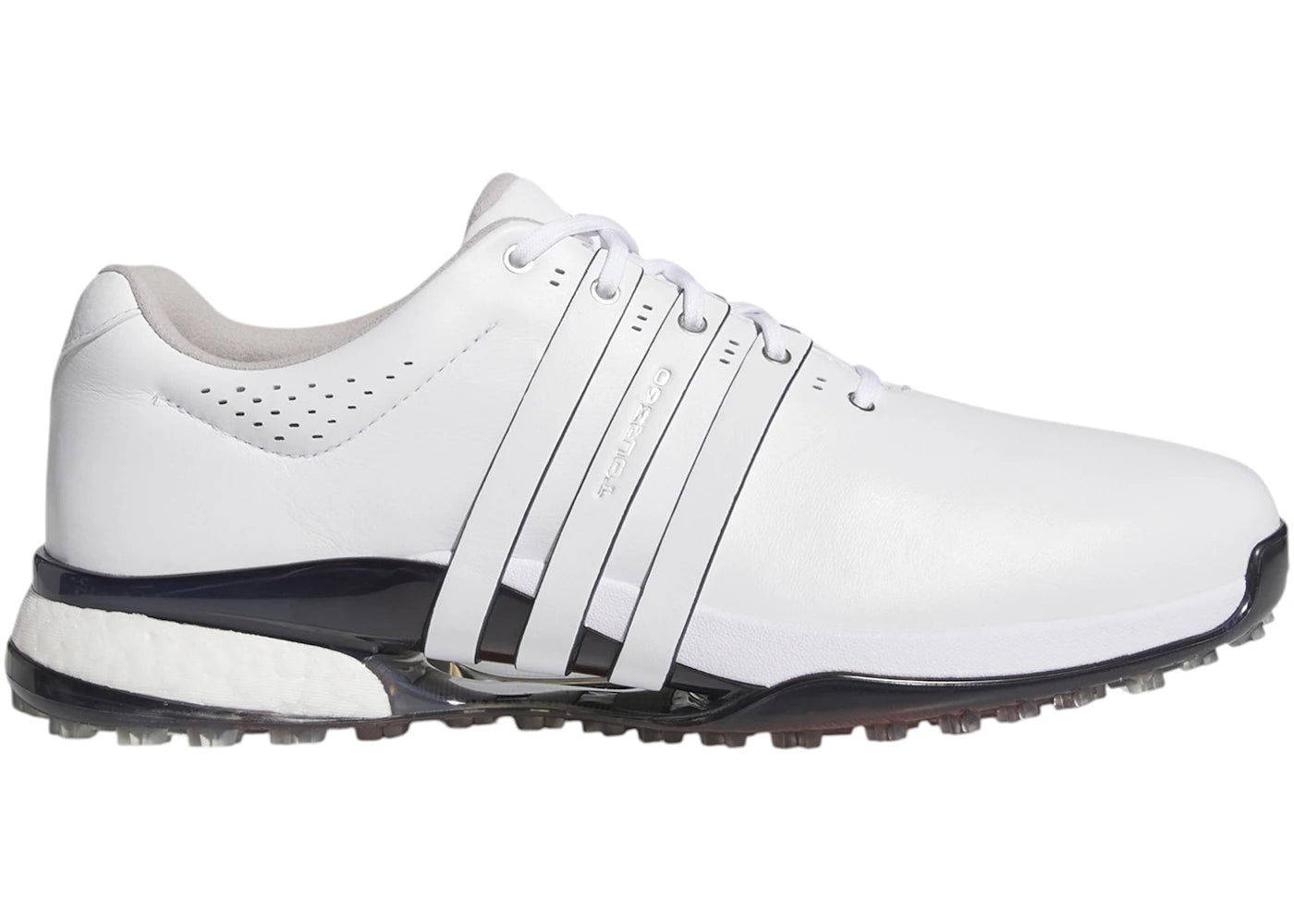 adidas Tour360 25 Spikeless Golf White Collegiate Navy Red - vue 360