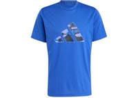 adidas Train Essentials Camo Graphic Logo T-Shirt Semi Lucid Blue