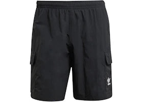 adidas Trefoil Essentials Woven Cargo Shorts Black - authentic adidas apparel