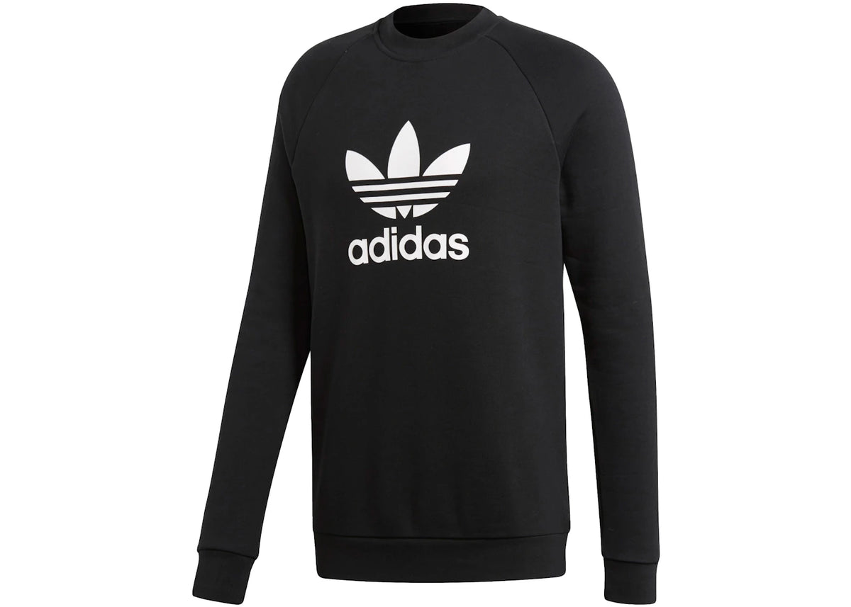 adidas Trifoil Warm-Up Crew Sweatshirt Black/White - vue secondaire A