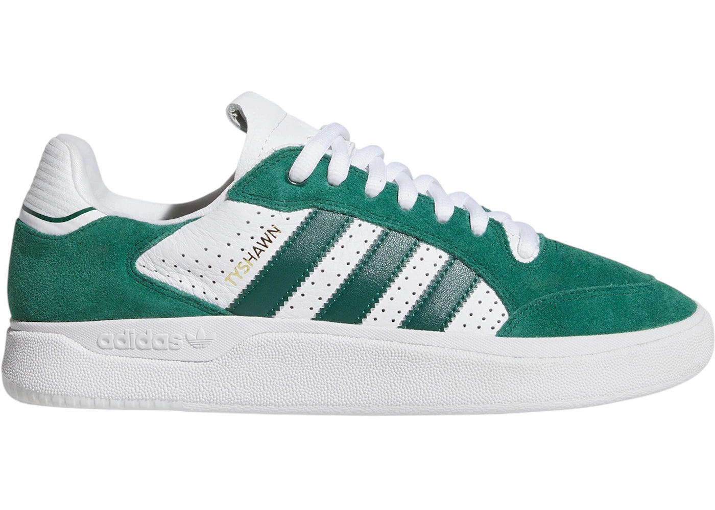 adidas Tyshawn Low Collegiate Green White - vue secondaire A