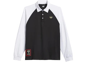 adidas Tyshawn Rugby Shirt Black/White - vue 360