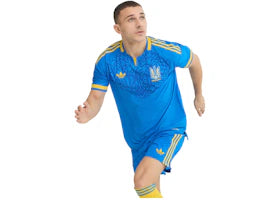 adidas Ukraine 26 Away Authentic Jersey Glow Blue