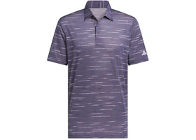 adidas Ultimate365 Mesh Glimmer Print Polo Shirt Preloved Violet - authentic adidas apparel