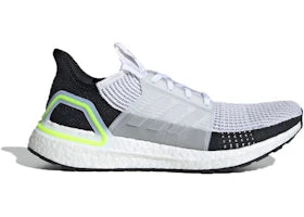 adidas Ultra Boost 19 White Black Volt - authentic adidas sneakers