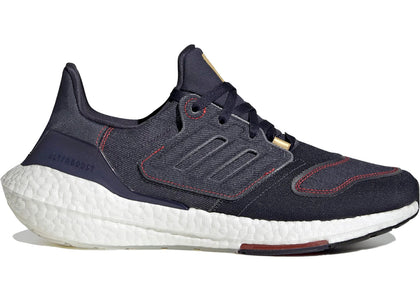 adidas Ultra Boost 22 Denim Shadow Navy Vivid Red - sneakers view 2