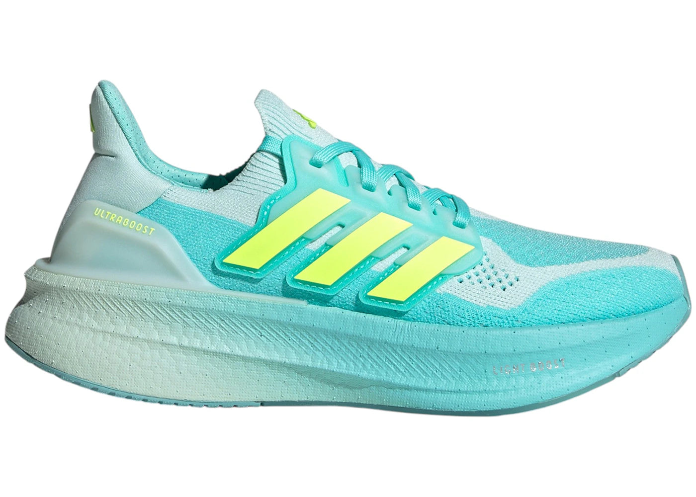 adidas Ultra Boost 5 Flash Aqua Hi-Res Yellow Halo Mint (Women's) - vue 360