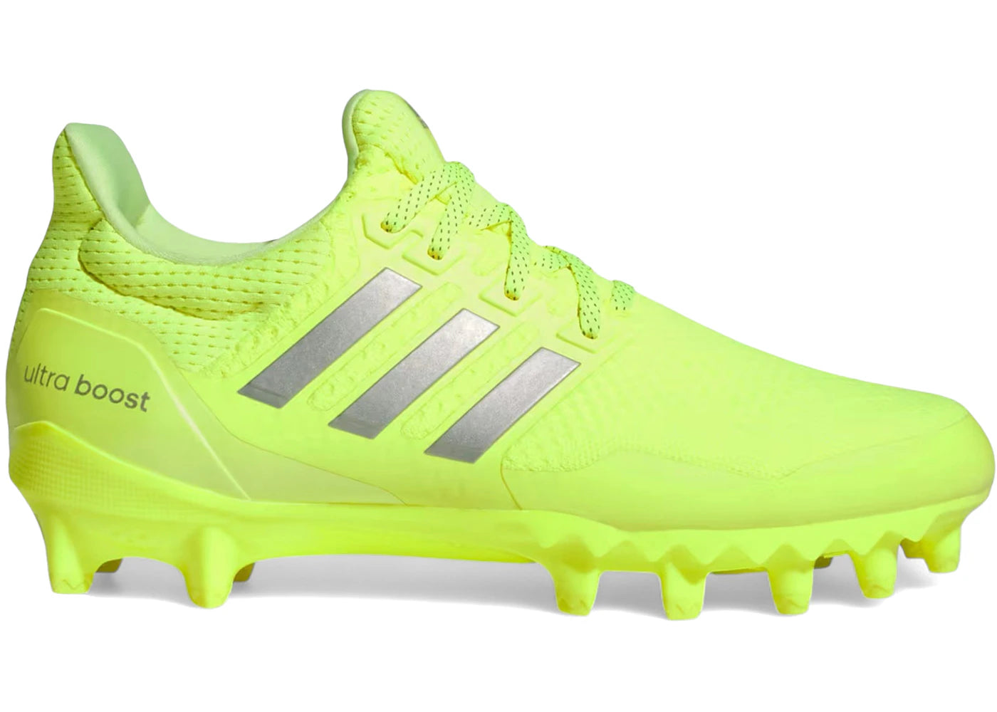 adidas Ultra Boost Football Cleats Solar Yellow Silver Metallic - vue 360