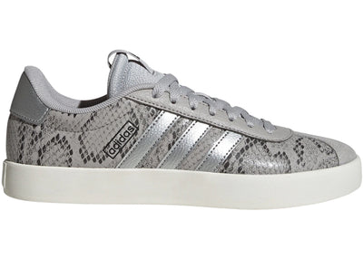 adidas VL Court 3.0 Grey Two Silver Metallic Snakeskin (Women's)