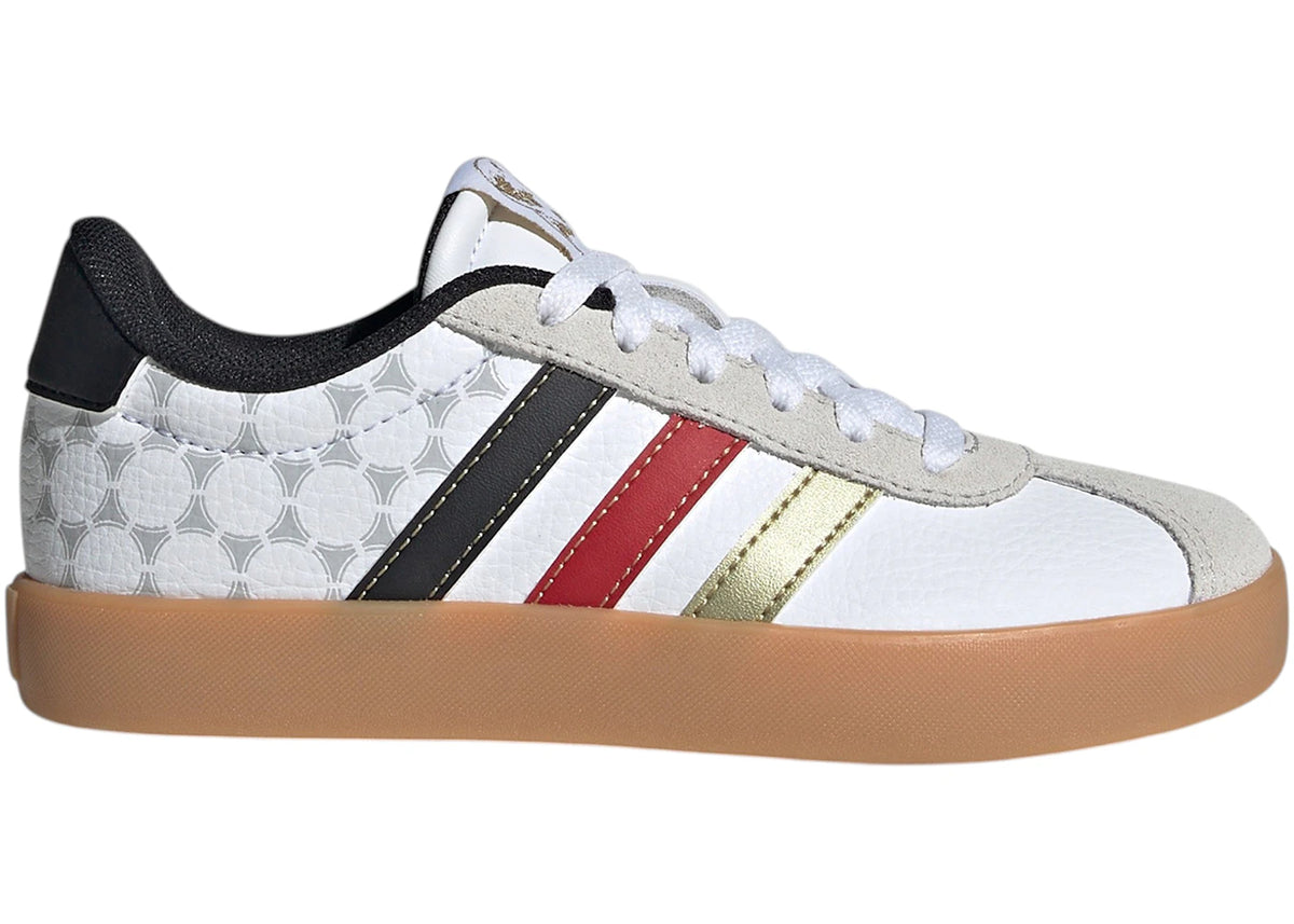 adidas VL Court 3.0 White Black Red Gold Metallic (GS) - vue secondaire A