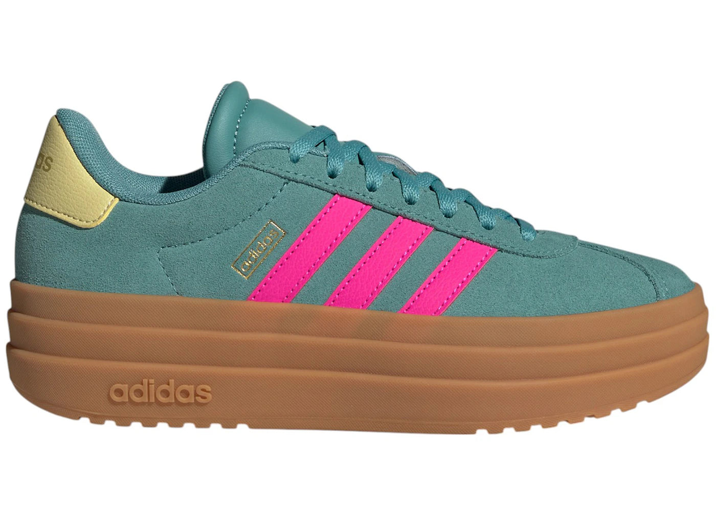 adidas VL Court Bold Powder Teal Shock Pink Powder Yellow (GS) - vue 360