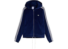 adidas Wales Bonner Velour Track Jacket Collegiate Navy - vue 360