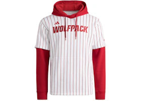 adidas Wolfpack Hooded Jersey White Team Power Red - authentic adidas apparel