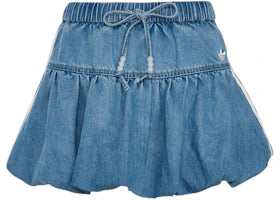 adidas Women New Chinese Bubble Skirt (Asia Sizing) Denim - vue 360