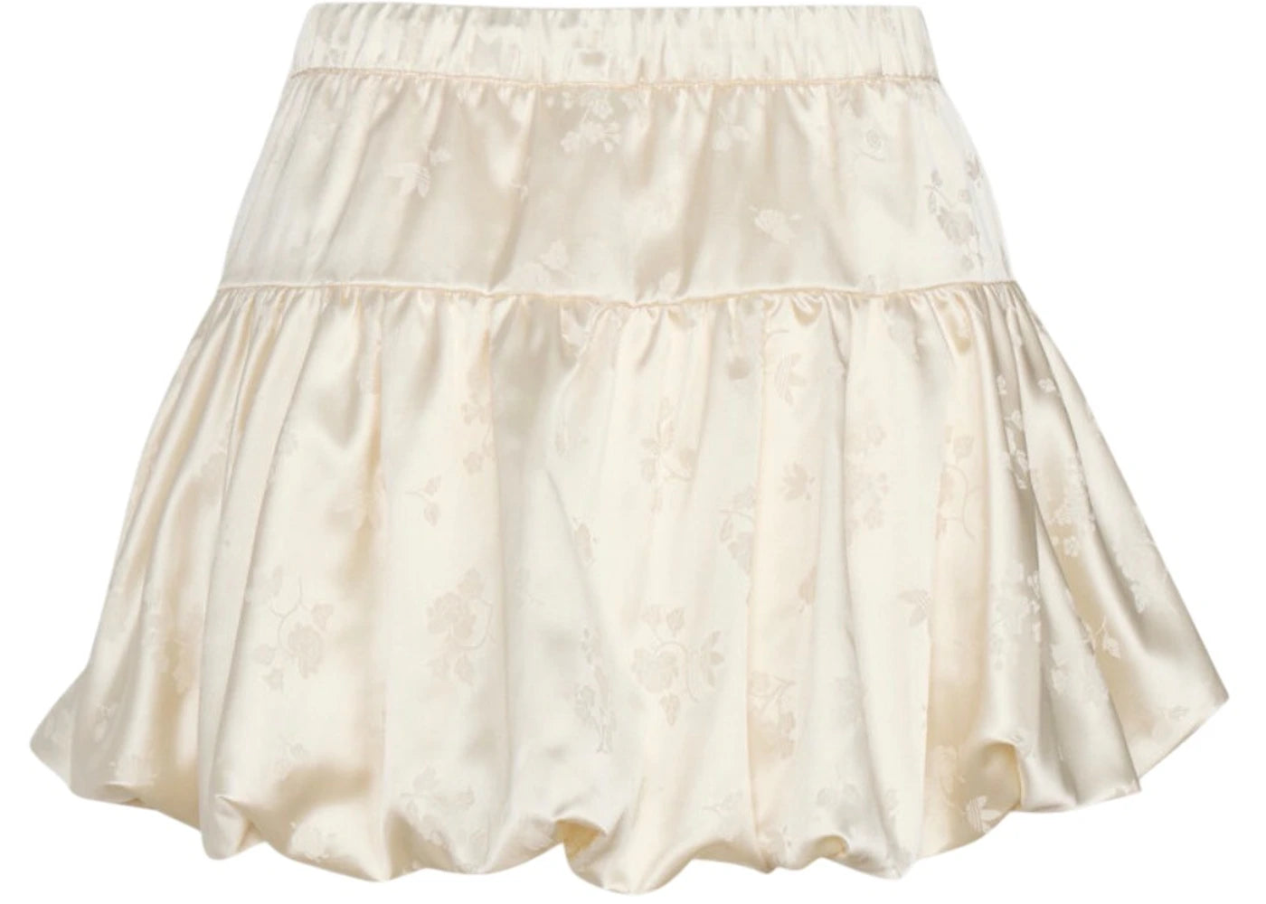 adidas Women New Chinese Satin Bubble Skirt (Asia Sizing) Cream - vue secondaire B