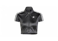 adidas Women's Adicolor Short Sleeve Track Long-Sleeve Top Black