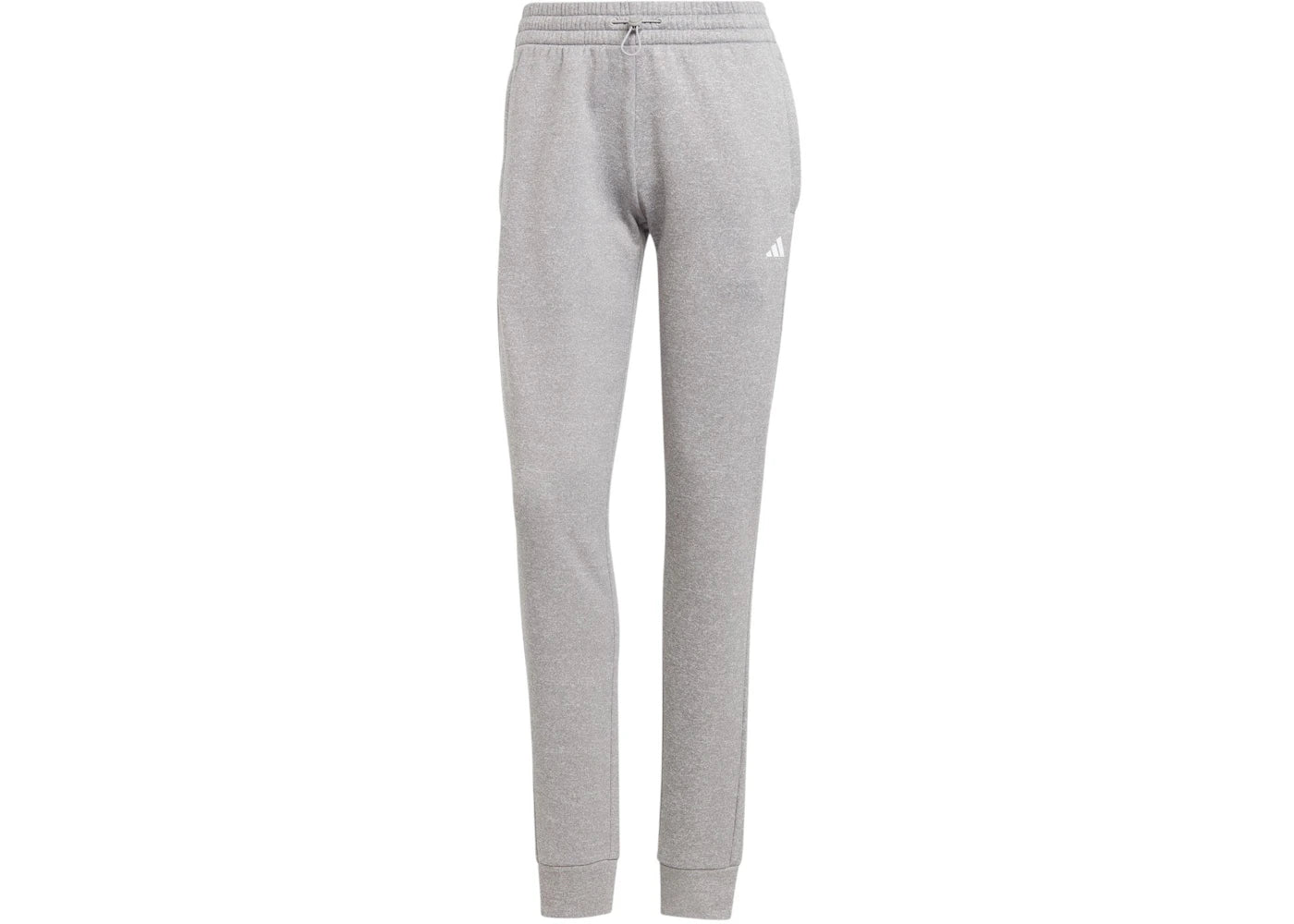 adidas Women's Aeroready Game And Go Regular Tapered Fleece Pant Medium Grey Heather/White - vue 360