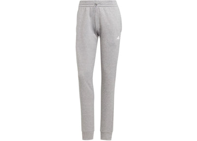 adidas Women's Aeroready Game And Go Regular Tapered Fleece Pant Medium Grey Heather/White