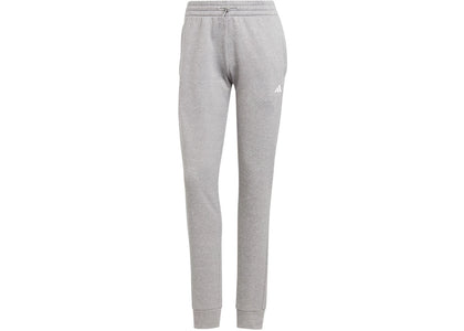 adidas Women's Aeroready Game And Go Regular Tapered Fleece Pant Medium Grey Heather/White - authentic adidas product