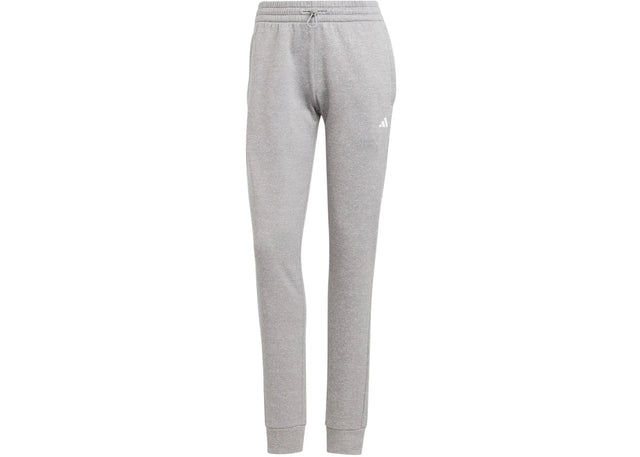 adidas Women's Aeroready Game And Go Regular Tapered Fleece Pant Medium Grey Heather/White