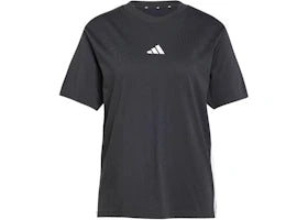 adidas Women's Essentials 3-Stripes Cotton T-Shirt Black/White - vue 360