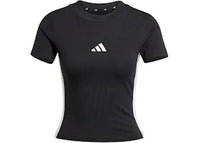 adidas Women's Essentials 3-Stripes Slim Baby T-Shirt Black/White