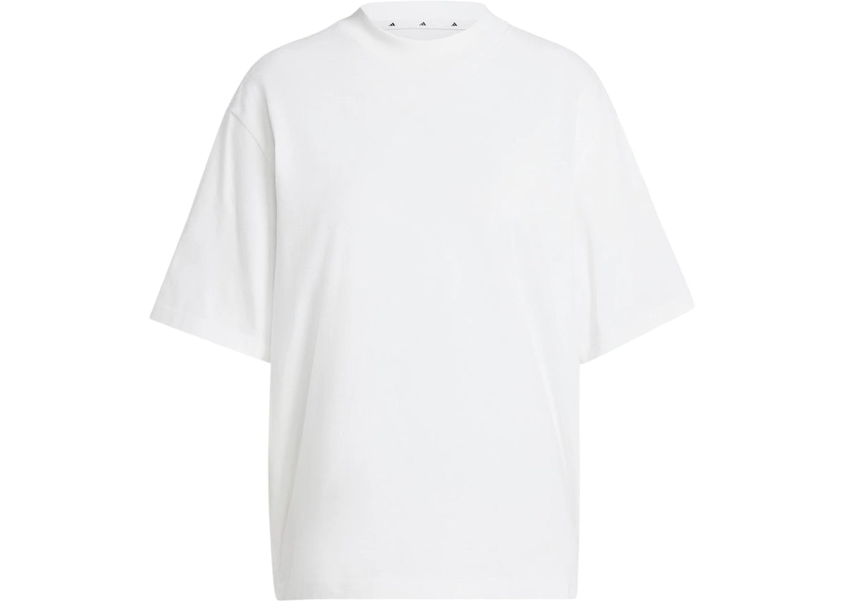 adidas Women's Essentials Contemporary Logo Boyfriend T-Shirt White - vue secondaire A