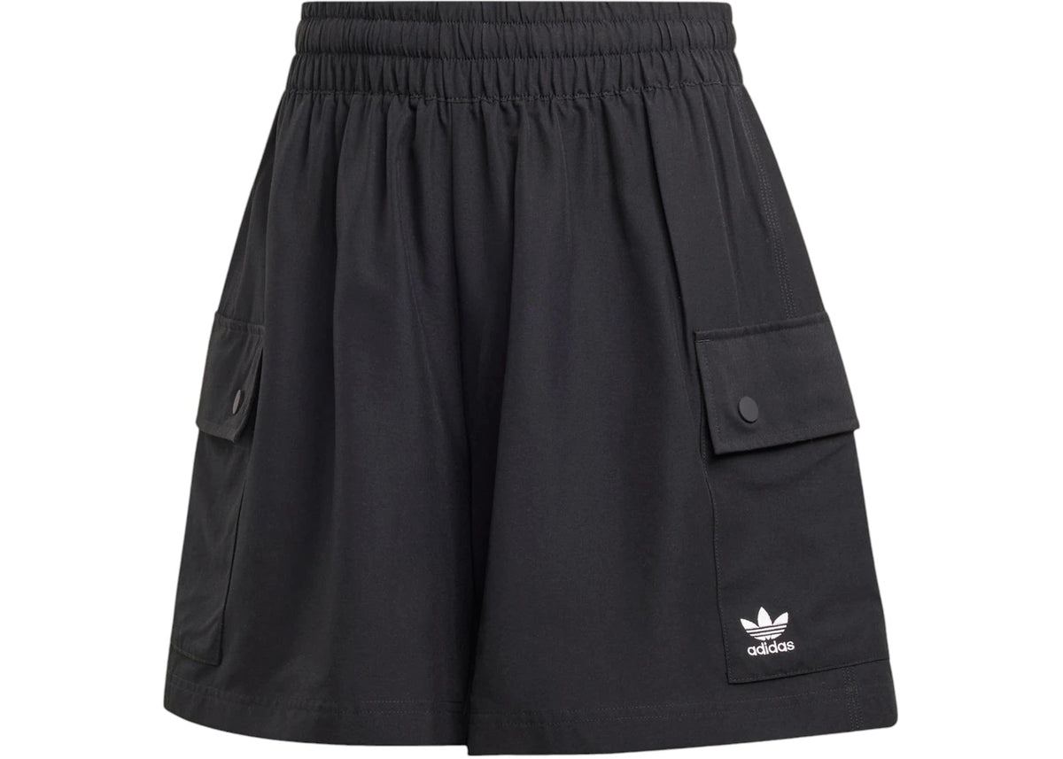adidas Women's Essentials Woven High-Waist Cargo Shorts Black - vue secondaire A