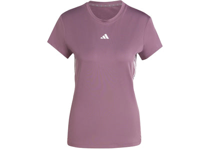 adidas Women's Hyperglam T-Shirt Shadow Fig/White - authentic adidas apparel