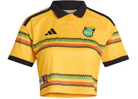 adidas Women's Jamaica 2026 Bob Marley Home Cropped Jersey Bold Gold