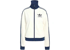 adidas Women's Knit Classic Track Top Off White