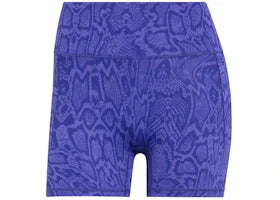 adidas Women's Optime PrimeLift Snake Short Leggings Solar Purple/Pure Purple