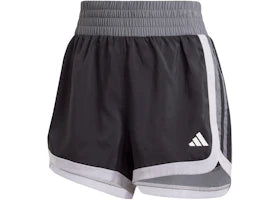 adidas Women's Pacer Woven Colorblock High-Rise Shorts Black
