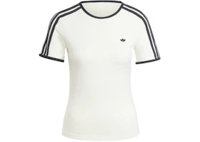 adidas Women's Premium 3-Stripes Cali T-Shirt Off White