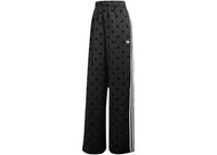 adidas Women's Satin Polka Dots Wide Leg Pant Black