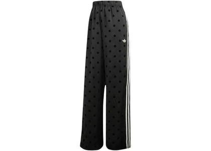 adidas Women's Satin Polka Dots Wide Leg Pant Black - authentic adidas product