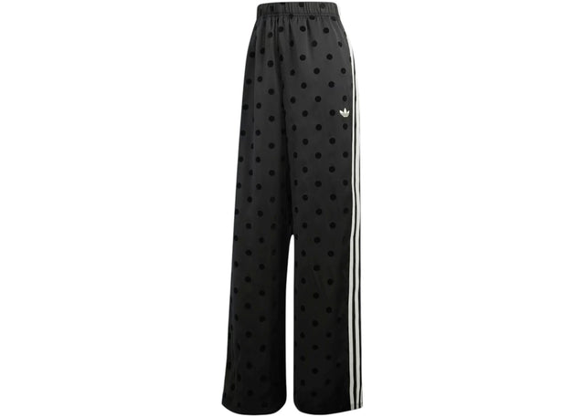 adidas Women's Satin Polka Dots Wide Leg Pant Black