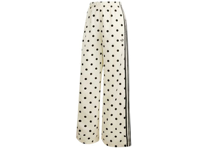 adidas Women's Satin Polka Dots Wide Leg Pant Off White - authentic adidas product