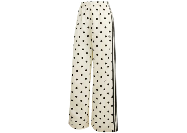 adidas Women's Satin Polka Dots Wide Leg Pant Off White