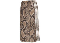 adidas Women's Snake Print Satin Skirt Linen/Magic Beige